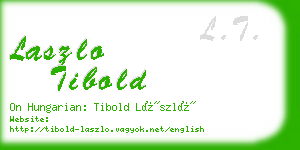 laszlo tibold business card